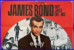 007 James Bond DR. NO original vintage 1 sheet movie poster RR 1976