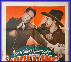 1937 James Oliver Curwood's Whistling Bullets One Sheet Movie Poster Western
