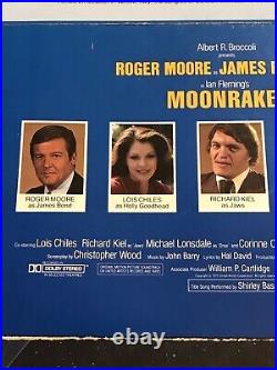 1970's MOONRAKER POSTER James Bond 007 Roger Moore ORIGINAL 3 Fold AUTHENTIC