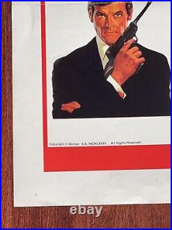 1974 The Man With The Golden Gun Original Movie Poster James Bond Free Shipping