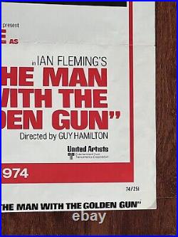 1974 The Man With The Golden Gun Original Movie Poster James Bond Free Shipping