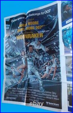 1979 James Bond 007 Moonraker - 1 Stop 3 Sheet English Movie Poster 41x81