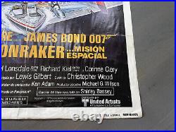 1979 Spanish James Bond 007 Moonraker Original Folded Movie Poster 41x27
