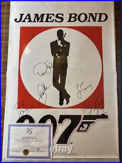 27Wx39H (5) James Bond SIGNED WithCOA 007 OFFICIAL MOVIE POSTER