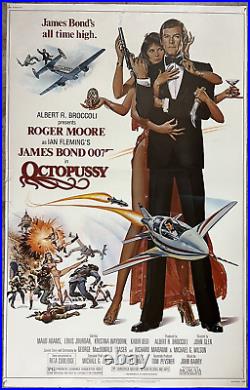 40 x 60 James Bond 007 Octopussy TRIMMED 1981 Movie Poster Banner