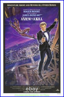 A VIEW TO A KILL MOVIE POSTER Folded 27x41 JAMES BOND IntLVersion ROGER MOORE