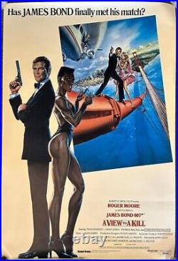 A View To A Kill James Bond Original 27x41 Movie Poster Roger Moore Intl ROLLED