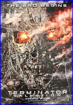 Arnold Schwarzenegger James Cameron Biehn Hamilton SIGNED Terminator Poster LOA