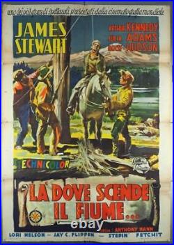 BEND OF THE RIVER (1952) 27950 Italian Movie Poster James Stewart Rock Hudson