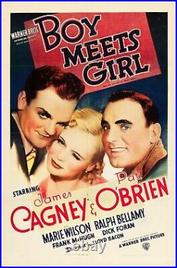 Boy Meets Girl Vintage One Sheet Movie Poster James Cagney 1938
