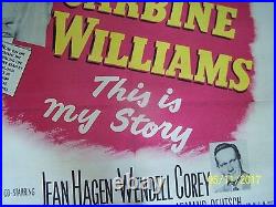 CARBINE WILLIAMS Orig. 1952 LINEN LINED Movie Poster JAMES STEWART A CLASSIC