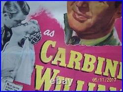 CARBINE WILLIAMS Orig. 1952 LINEN LINED Movie Poster JAMES STEWART A CLASSIC