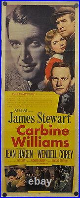 Carbine Williams 1952 Original 14x36 Linenbacked Movie Poster James Stewart