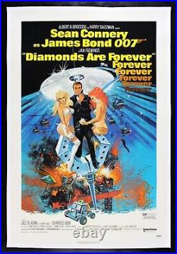 DIAMONDS ARE FOREVER? CineMasterpieces ORIGINAL JAMES BOND MOVIE POSTER 1971