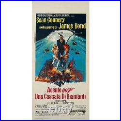 DIAMONDS ARE FOREVER Italian Movie Poster 13x28 in. 1971 James Bond, Sean