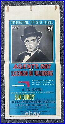 Dr. No Original 1962 Italian Locandina Movie Poster 28x12 James Bond 007