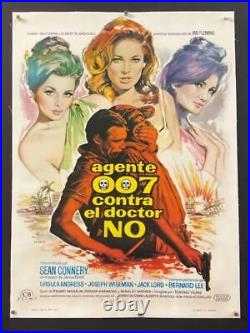 Dr. No Original Movie Poster Sean Connery James Bond 1962 Hollywood Posters