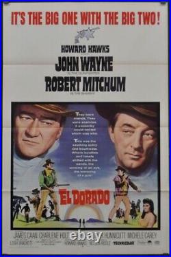 El Dorado 1966 ORIGINAL 27X41 MOVIE POSTER JOHN WAYNE ROBERT MITCHUM JAMES CAAN