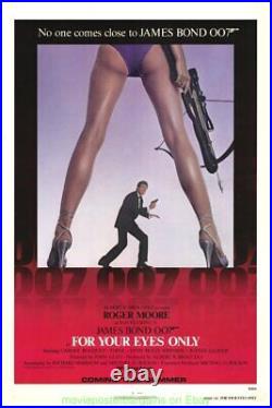 FOR YOUR EYES ONLY MOVIE POSTER 27x41 Rolled Advance ROGER MOORE Is JAMES BOND