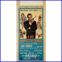 FROM RUSSIA WITH LOVE Italian Movie Poster 13x28 in. 1964 James Bond, Sea