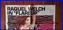 Flare Up, Raquel Welch, Original One Sheet Movie Poster, James Stacy, G/vg