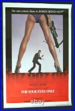 For Your Eyes Only Original Rolled Advance One Sheet Movie Poster James Bond 007