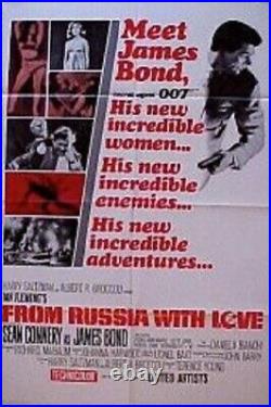 From Russia With Love Original James Bond 27x41 Movie Poster 007