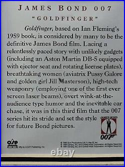 GOLDFINGER OFFICIAL LICENSED PRINT-MOVIE POSTER JAMES BOND 007 11.5x14 Framed