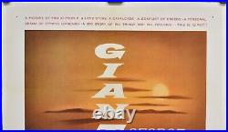 Giant 1956 AUTHENTIC 27X41 LINENBACKED MOVIE POSTER ROCK HUDSON JAMES DEAN