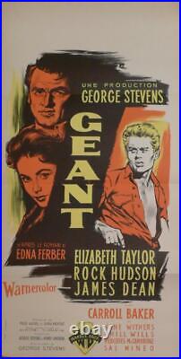 Giant James Dean / Elizabeth Taylor / Hudson Original French Movie Poster