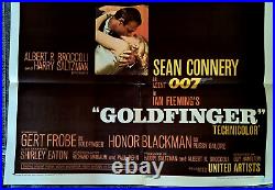 Goldfinger Movie Poster JAMES BOND Sean Connery HONOR BLACKMAN Gerte Frobe 1964