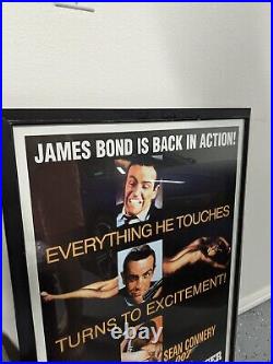 Goldfinger Original Movie Poster 1964 James Bond Back In Action 007 Framed