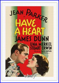 Have a Heart Starring Jean Parker & James Dunn Vintage Film Movie Poster 1935