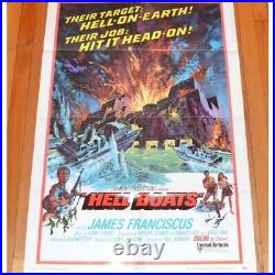 Hell Boats (1970) Original Movie Poster 27x41 Folded James Franciscus