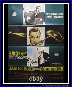 JAMES BOND 007 GOLDFINGER Original Movie Poster Spanish One Sheet FMC