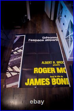 JAMES BOND 007 MOONRAKER Original Movie Poster Rare French Eight Panel FMC