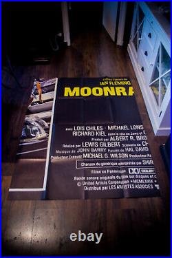 JAMES BOND 007 MOONRAKER Original Movie Poster Rare French Eight Panel FMC