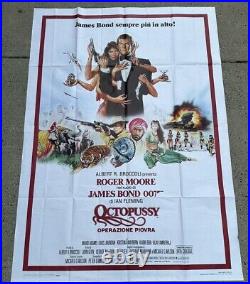 JAMES BOND 007 OCTOPUSSY Original Italian 2 Piece Movie Poster 1983 55x77