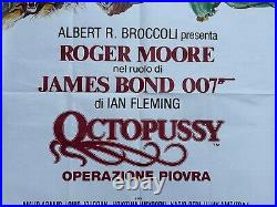 JAMES BOND 007 OCTOPUSSY Original Italian 2 Piece Movie Poster 1983 55x77