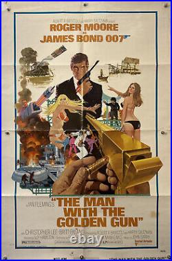JAMES BOND 007 THE MAN WITH THE GOLDEN GUN Original One Sheet Movie Poster 1974