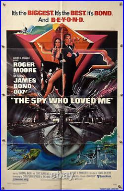 JAMES BOND 007 THE SPY WHO LOVED ME Original One Sheet Movie Poster 1977