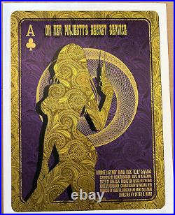 JAMES BOND Poster Movie Majesty's Service Signed Print 350 O'DANIEL Not Sperry