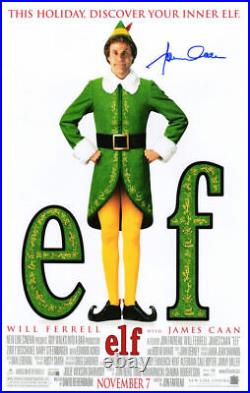 JAMES CAAN Signed'Elf' 11x17 Movie Poster SCHWARTZ