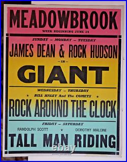 JAMES DEAN GIANT ROCK MOVIE POSTER 28 x 22 1/2 WINDOW CARD Benton Card Co