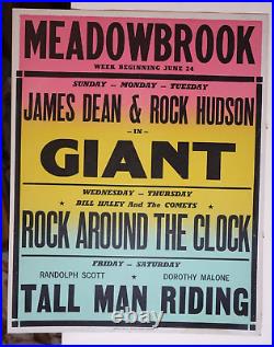 JAMES DEAN GIANT ROCK MOVIE POSTER 28 x 22 1/2 WINDOW CARD Benton Card Co