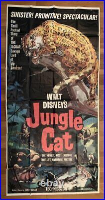 JUNGLE CAT (1960) 14705 Movie Poster Disney True Life Adventure James Algar