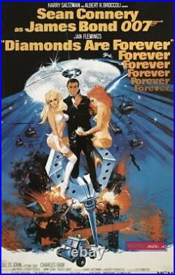 James Bond 007 Diamonds Are Forever Reproduction Promotional Movie Poster 22.5 x