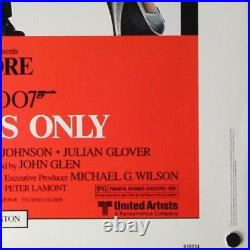 James Bond 007 For Your Eyes Only 1981 Single Sided Movie Poster 30 x 40