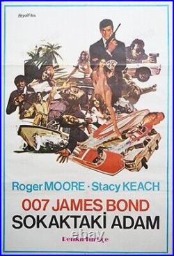 James Bond 007 Live and Let Die 1970 Original Movie PosterRoger Moore, Rare