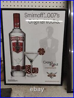 James Bond 007 Smirnoff Vodka Casino Royale Bar Light Movie Poster Sign Rare